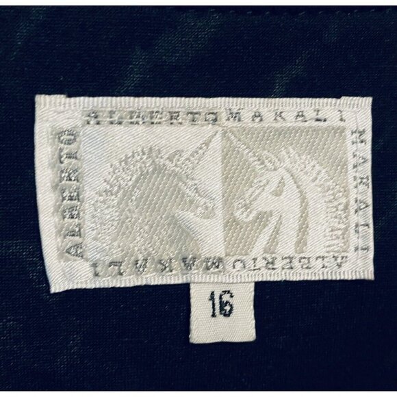 Alberto Makali Jacket Womens 16 Black Artsy Swirly Zipper Detail Whimsigoth - Picture 5 of 6